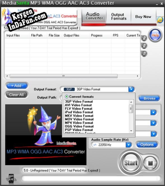 Free key for MediaSanta MP3 WMA OGG AAC AC3 Converter