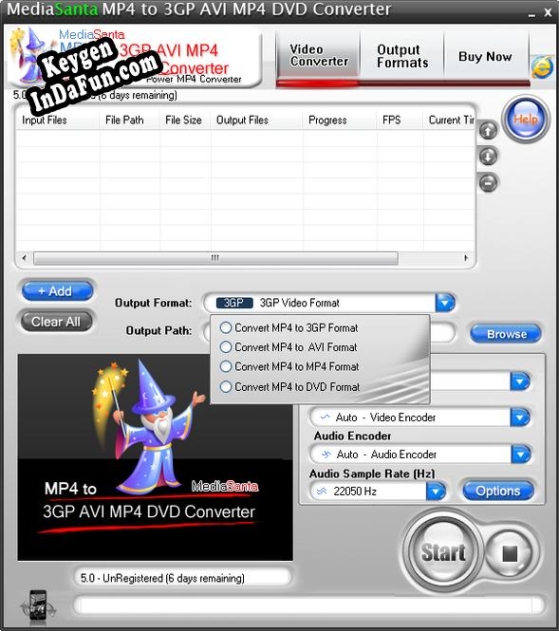 Registration key for the program MediaSanta MP4 to 3GP AVI MP4 DVD Converter