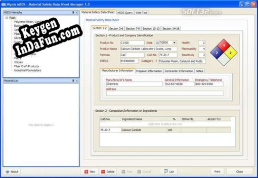 Mipsis MSDS Software key free