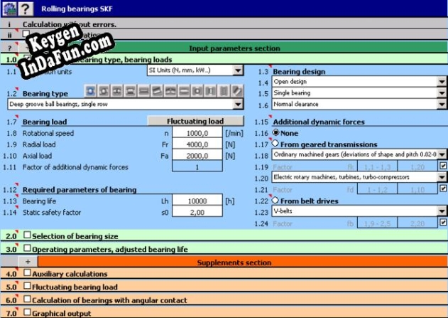 MITCalc - Rolling Bearings Calculation II key free