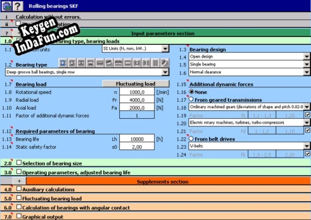 MITCalc - Rolling Bearings Calculation III key free