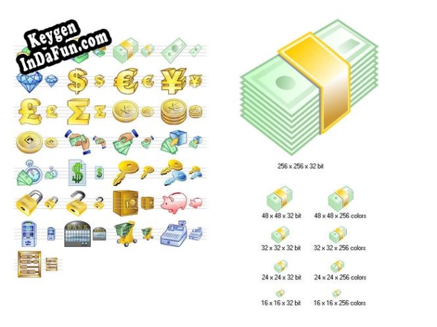 Key generator (keygen) Money Icon Set