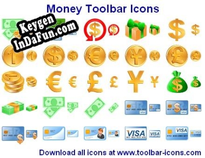 Key generator (keygen) Money Toolbar Icons