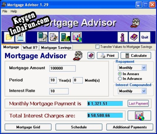 Mortgage Advisor serial number generator