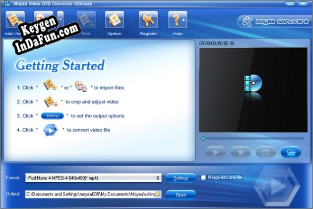 Free key for Moyea Video DVD Converter Ultimate