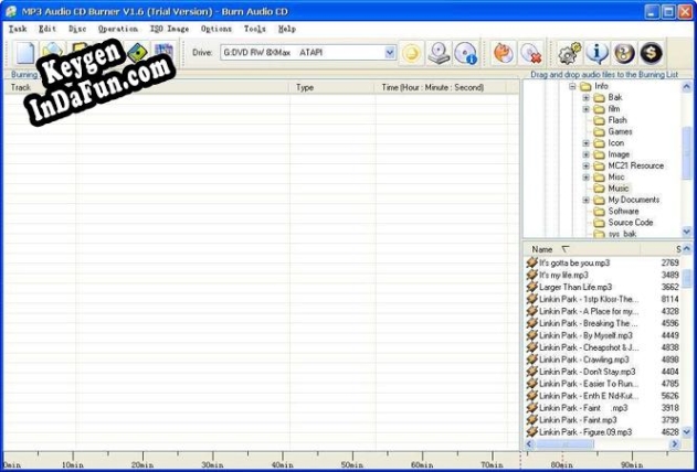 Free key for MP3 Audio CD Burner