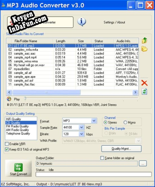 Key for MP3 Audio Converter