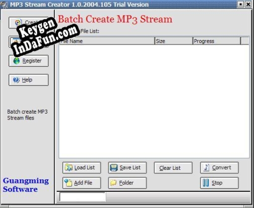 MP3 Stream Creator key generator