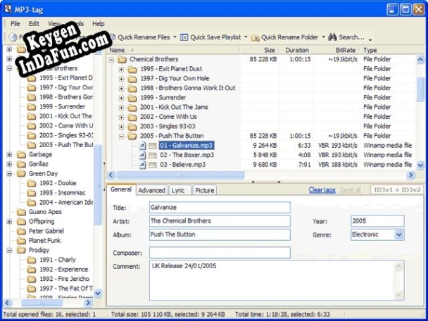 Activation key for MP3 WMA OGG Tag Edit