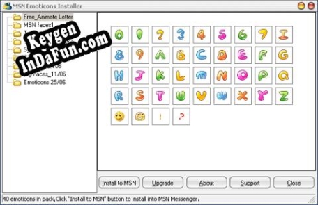 MSN Emoticons Installer key free