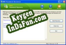 MSN Password Recovery Key generator