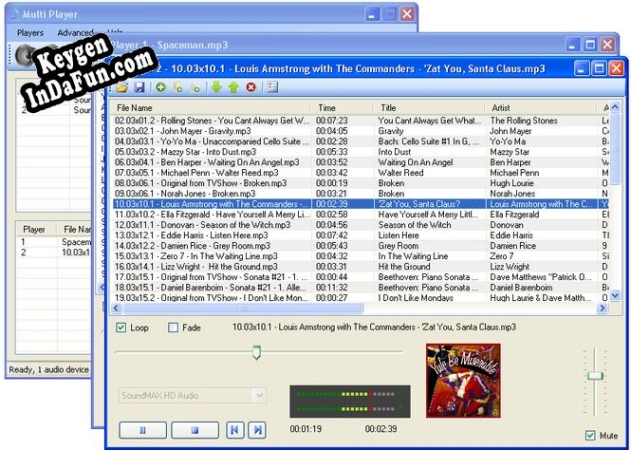 Registration key for the program Multi zone audio player