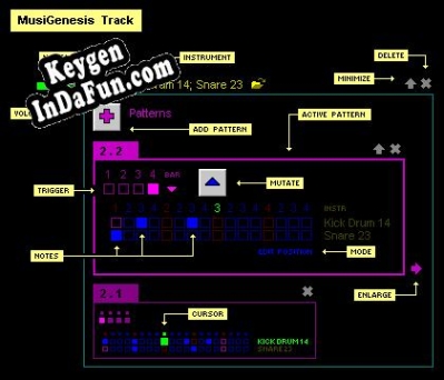 Key generator for MusiGenesis