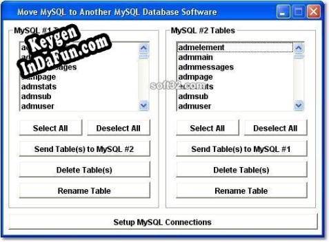 MySQL Move to Another MySQL Database Software Key generator