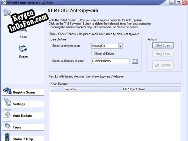 Free key for Nemesis Anti-Spyware