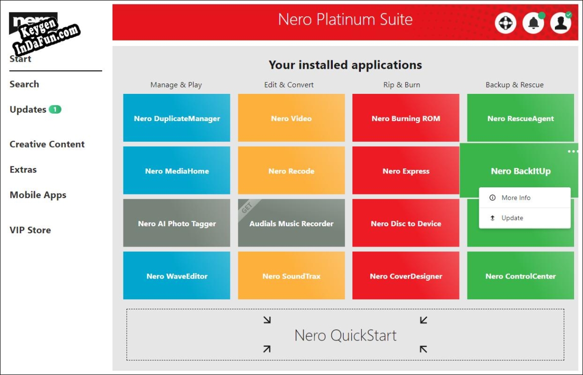 Nero Platinum Suite key free