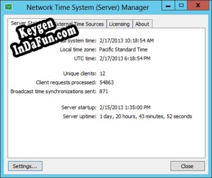 Network Time System Key generator