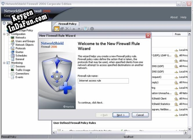 Registration key for the program NetworkShield Firewall 2006 addon 5ALs