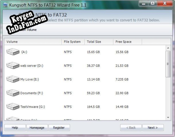 NTFS to FAT32 Wizard key free