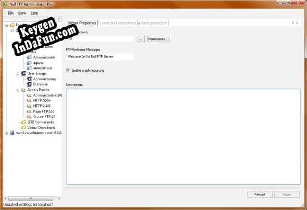 Free key for Null FTP Server Pro