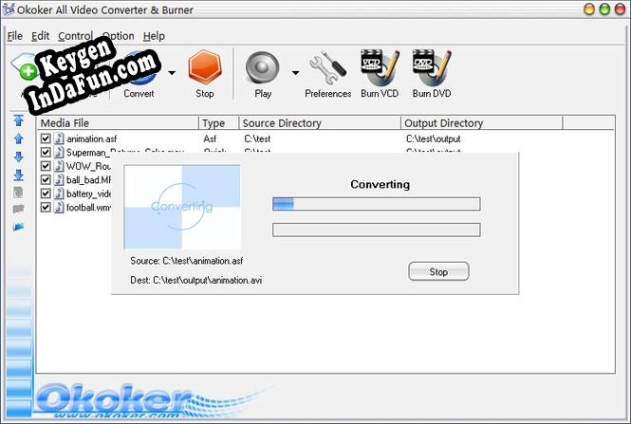 Key for Okoker All Video Converter&Burner Pro
