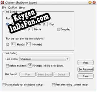 Activation key for Okoker Shutdown Expert
