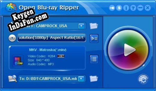 Key generator (keygen) Open Blu-ray ripper