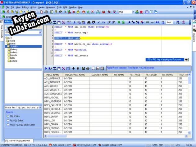Oraspeed SQL Editor key free