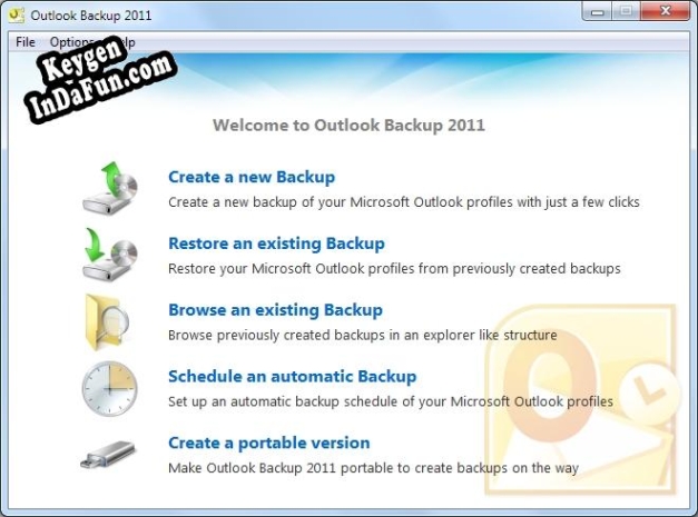 Key generator (keygen) Outlook Backup 2011