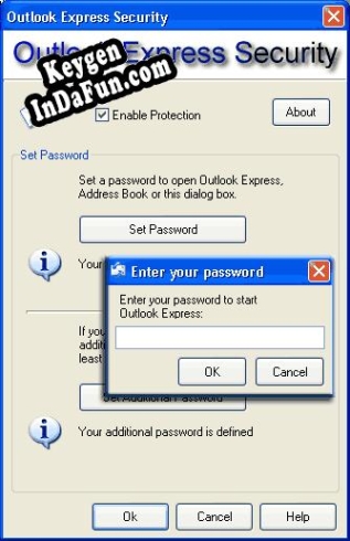 Activation key for Outlook Express Security