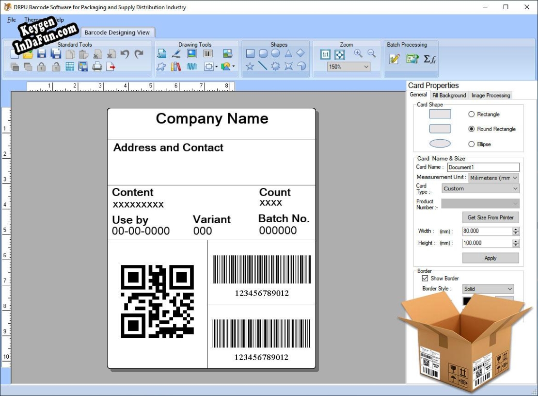 Packaging Barcode Label Software activation key