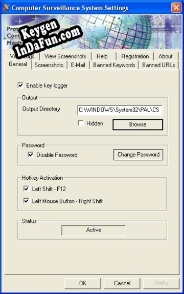 Key generator for PAL PC Spy 2004