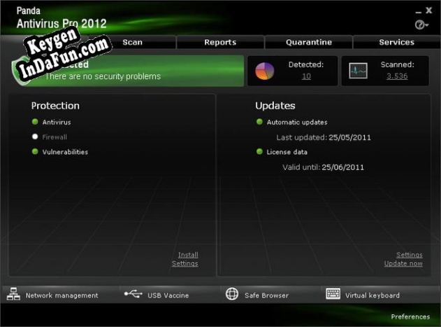 Activation key for Panda Antivirus Pro 2010