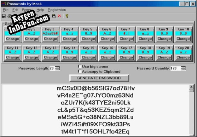 Passwords by Mask activation key