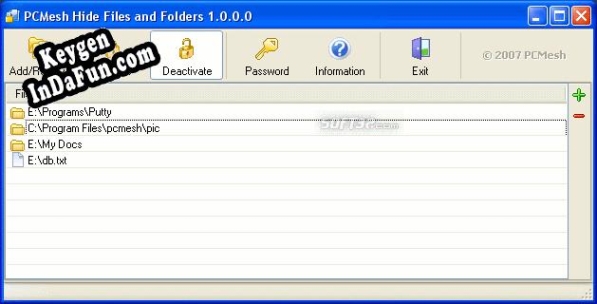 Activation key for PCMesh Hide Files and Folders
