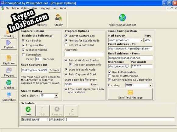 PCSnapShot Keylogger serial number generator