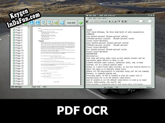 Free key for PDF OCR