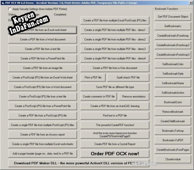 Key generator (keygen) PDF OCX