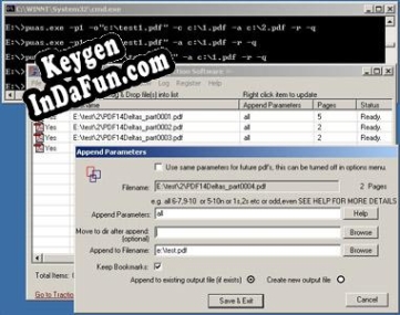 PDF U Append Batch key generator