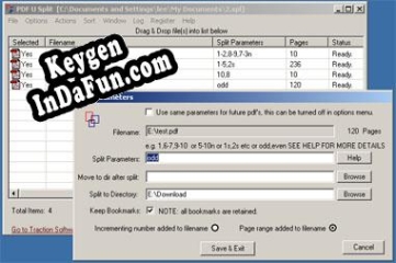 Activation key for PDF U Split Desktop Edition