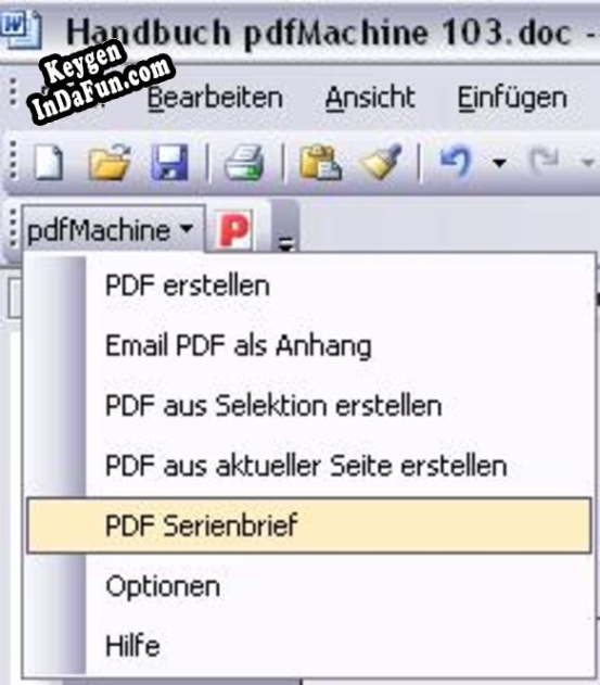 Key generator (keygen) pdfMachine Serienbrief 50 User Paket