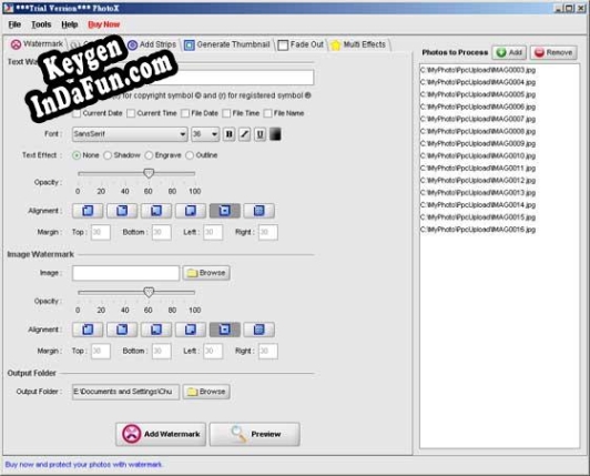 Activation key for PhotoX Batch Watermark Creator