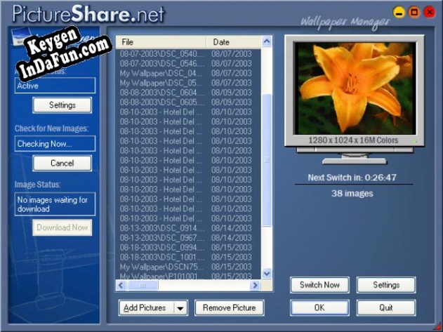 PictureShare.net Wallpaper Manager Key generator