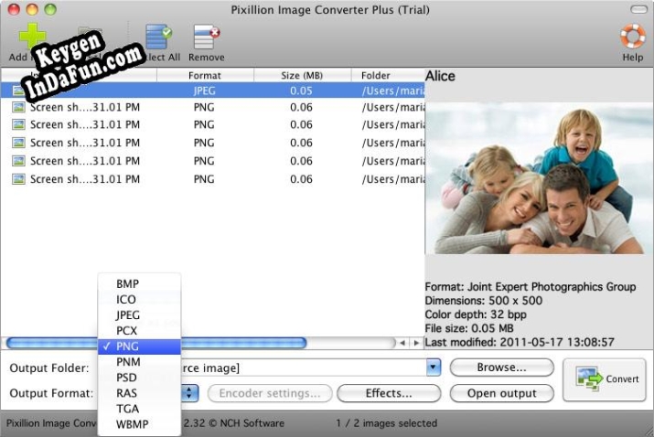 Pixillion Mac Image Converter activation key