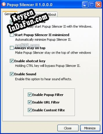 Popup Silencer II key generator