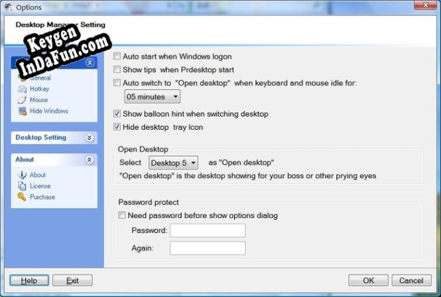 Key for PrDesktop-hide window  boss key