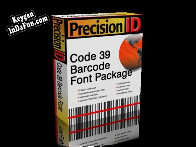PrecisionID Code 39 Barcode Font Package key free