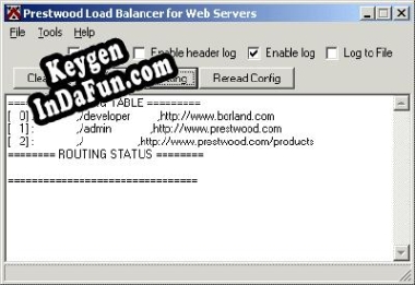 Registration key for the program Prestwood Load Balancer