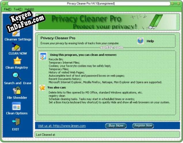 Activation key for Privacy Cleaner Pro