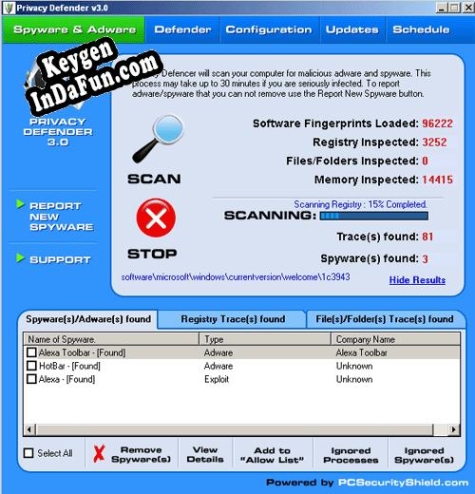 Privacy Defender - stop Spyware activation key
